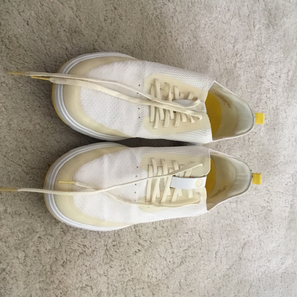 Cole Haan White and Yellow Sneakers